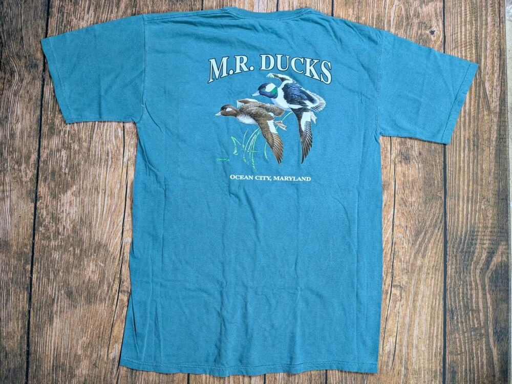 NOS New 2012 Mr Ducks Maryland Duck Pocket T Shirt Green Size Large M.R. NWT